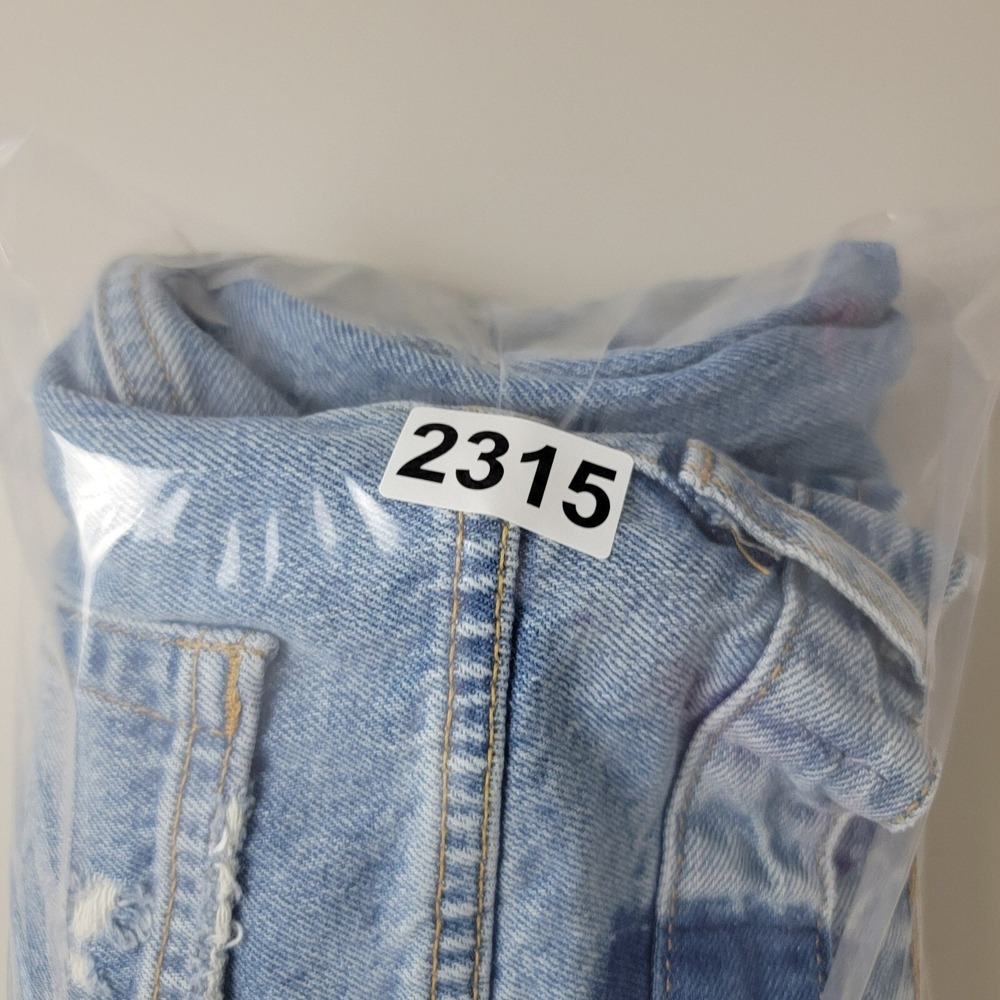 Zara Jeans Womens 32 Blue Denim Button Fly Light Wash Distressed Pockets Hi Rise - Picture 12 of 12